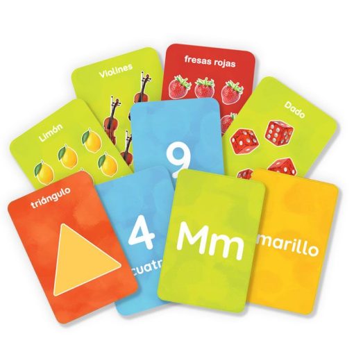 letras, números, formas y colores. Flash cards