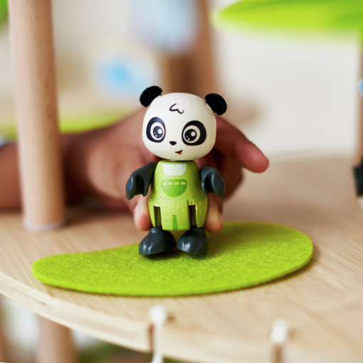 Juego Casa de bambú de los osos panda. Pequeingenio