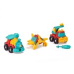 set para construir 3 vehículos con destornillador manual