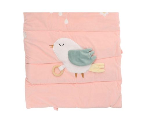 manta de juegos monneka rosa pájaro pequeingenio