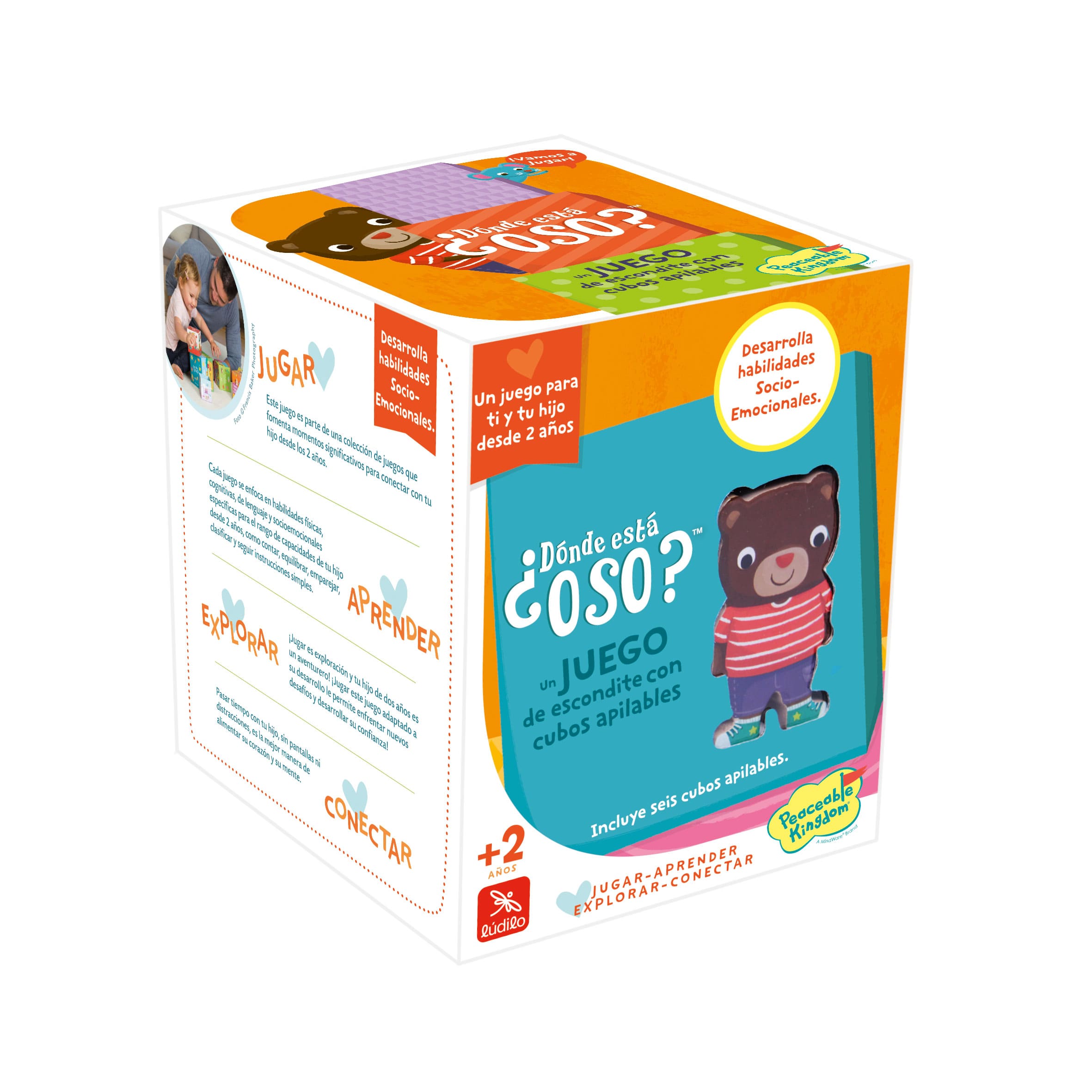 Detalle de los bloques ilustrados con las habitaciones de la casita de Oso.