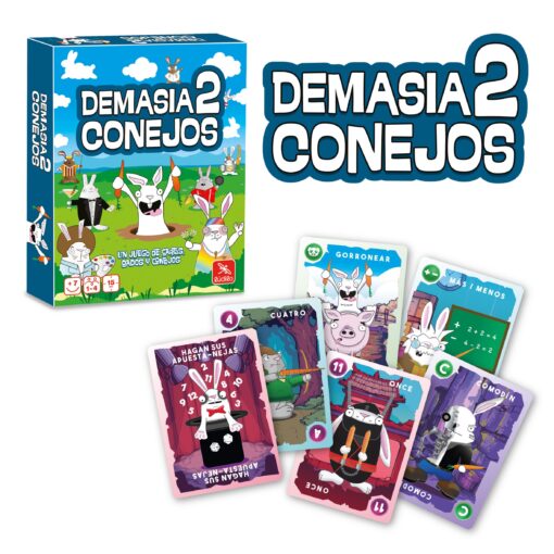 89025_DEMASIA2-CONEJOS_bodegon_web-1 Juego de mesa rápido Lúdilo Demasia2 Conejos para niños desde 7 años.