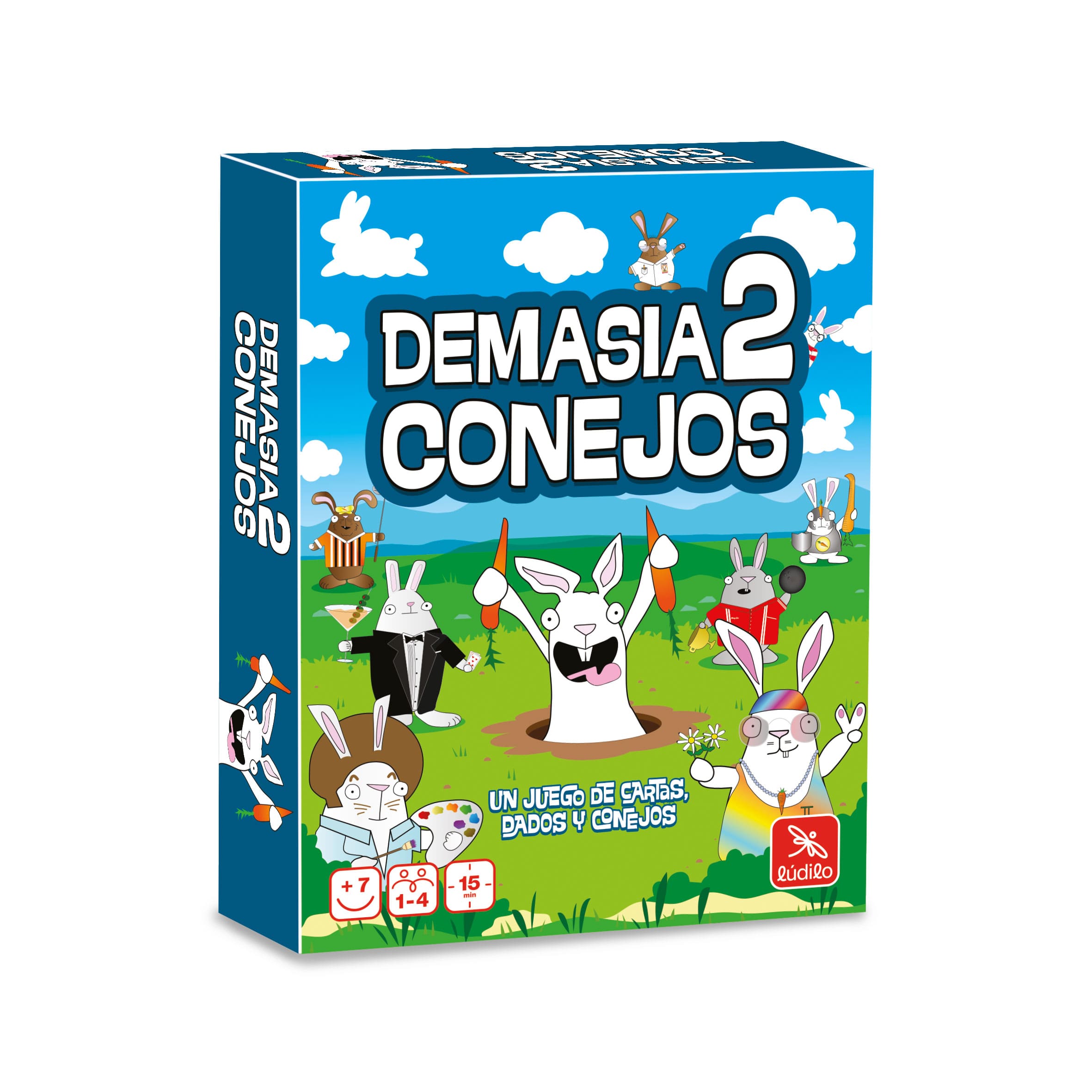 Caja del juego Demasia2 Conejos de Lúdilo con ilustración de conejos traviesos.
