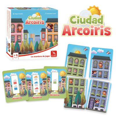 Packaging del juego Ciudad Arcoíris – Lúdilo.