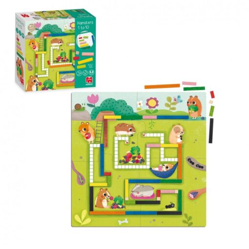 Regletas de colores del juego educativo Goula Hamsters 1-10.