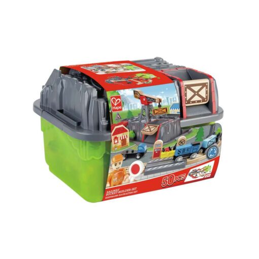 Bloques de construcción de madera Hape E3764 que fomentan la creatividad y el juego activo.