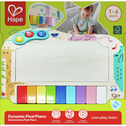 Juego musical sin pantalla para bebé: Pixel Piano Hape.
