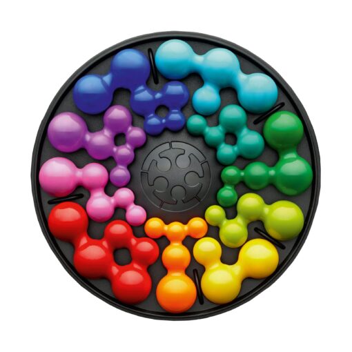 Detalle de las piezas geométricas del juego IQ Circle.