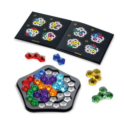 Juego de lógica portátil IQ Pentagon, ideal para momentos sin pantalla.