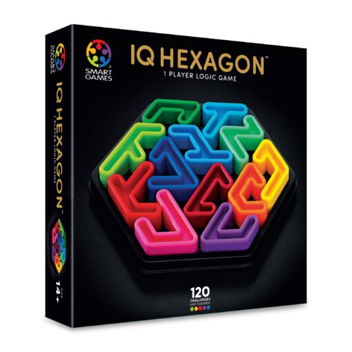 SG314_IQ-HEXAGON_PACK Juego IQ Hexagon SmartGames – tablero hexagonal con piezas de lógica.