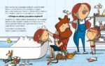 Ilustración de las páginas del cuento donde se representa la rabia como un volcán.