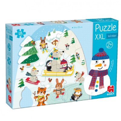 Puzzle XXL Invierno Goula con piezas gigantes y escena invernal.