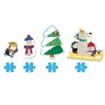 Detalle de las piezas grandes del puzzle XXL Invierno Goula.