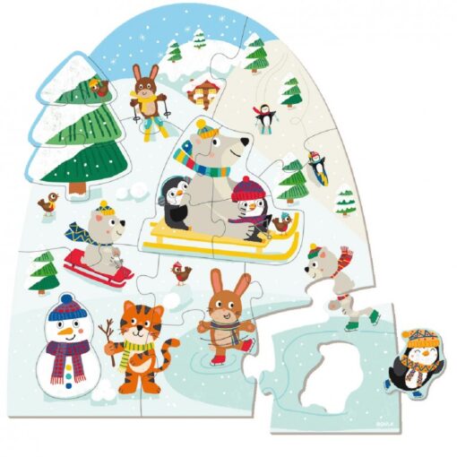 Imagen completa del diseño invernal del puzzle Goula Invierno.