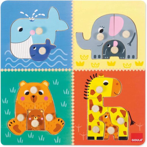puzzle_mamas_y_bebes_goula4 Puzzle Mamás y Bebés Goula 54002 rompecabezas de animales y sus bebés.