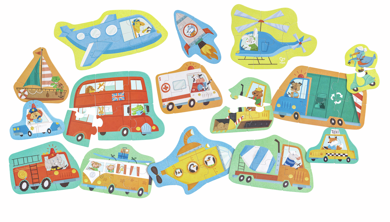 Piezas grandes para niños desde 18 meses del rompecabezas de Hape.