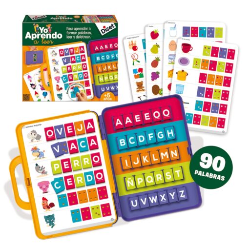 Fichas y letras del juego Yo Aprendo a Leer Diset.
