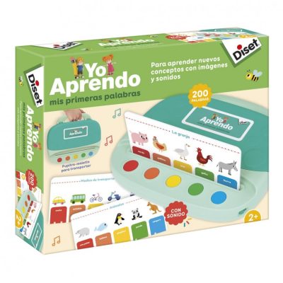 Yo Aprendo Mis Primeras Palabras de Diset: maletín educativo interactivo con láminas.