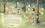 Página abierta del libro infantil ilustrado El gran libro de los supertesoros con ilustraciones y texto sobre “supertesoros”