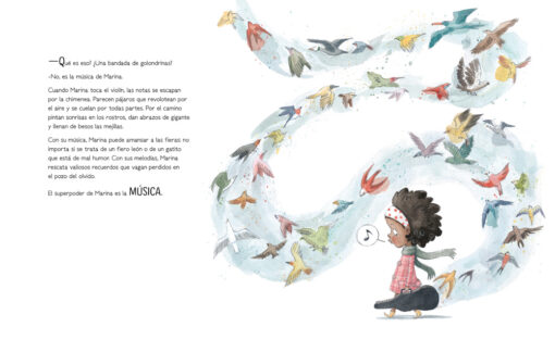 Ilustración de niños mostrando sus talentos en El gran libro de los superpoderes