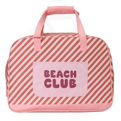 Bolso de Playa con Rejilla Stripes bloom & blush – Monnëka