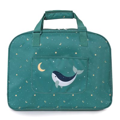 Bolso de Playa con Rejilla Whale teal – Monnëka