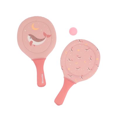 Palas de Playa Neopreno Whale pink  con Pelota – Diviértete al aire libre