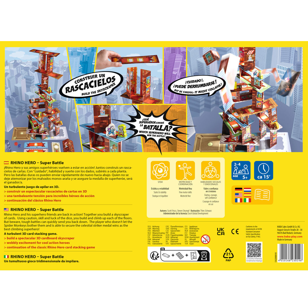 Rhino Hero Super Battle – Juego educativo de equilibrio y estrategia - Imagen 5