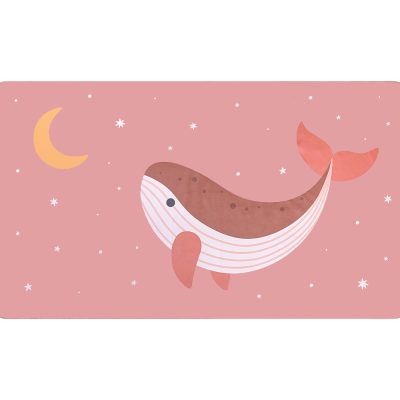 Toalla Playa Microfibra Whale pink  – Monnëka