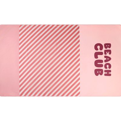 Toalla Playa Microfibra Stripes bloom & blush  – Monnëka