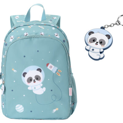 Llavero personalizable mochila Pandas In Space Tutete