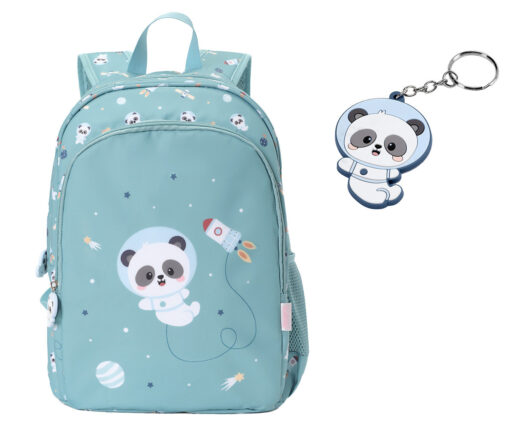 Llavero personalizable mochila Pandas In Space Tutete