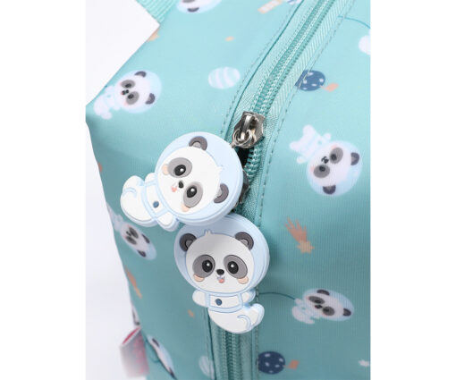Detalle bolsa térmica infantil Panda in Space