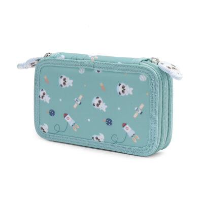 Estuche plumier doble Pandas In Space Tutete