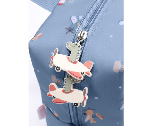 Detalle bolsa térmica infantil planes