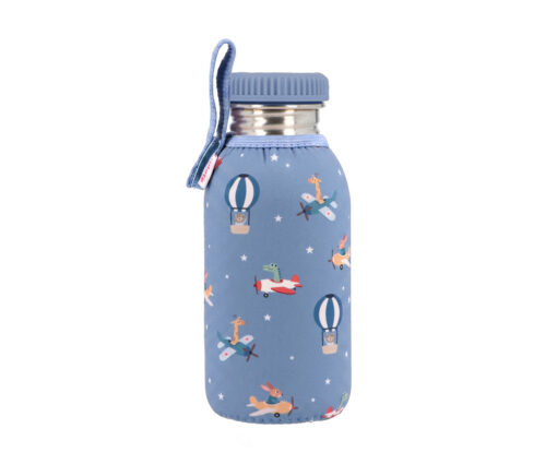 Planes_Funda_Neopreno_500_taponbotella_termica_vuelta_al_cole_tutete Botella acero Planes Tutete 500 ml