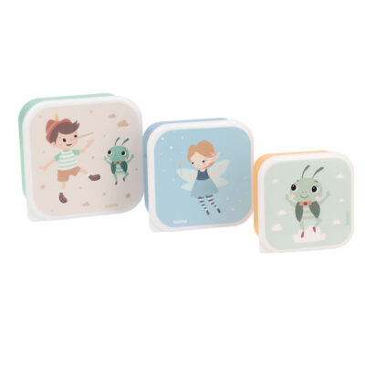 3 cajas de almuerzo wooden boy Tutete